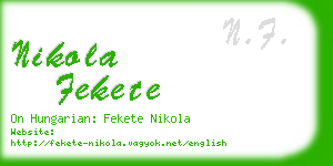nikola fekete business card